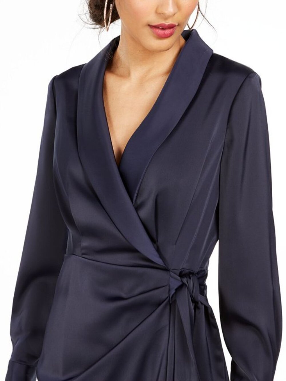 Vince Camuto blue satin wrap dress size 12. Wedding, cocktail, business dinner